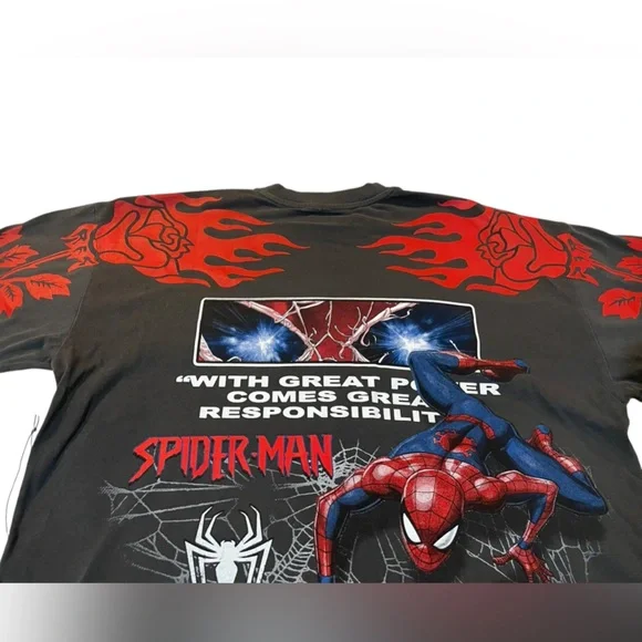 Civil Regime X Marvel Spider-Man Graphic Tee - Black - Picture 8 of 11